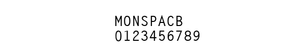 Fuente MONSPACB.TTF