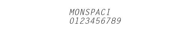 Fuente MONSPACI.TTF