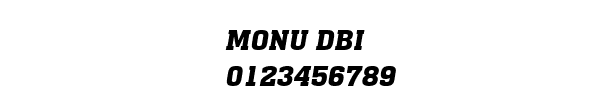 Fuente MONU DBI.TTF