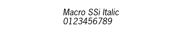 Fuente Macro SSi Italic.ttf