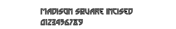 Fuente Madison square Incised.ttf