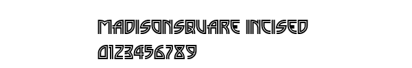 Fuente MadisonSquare Incised.ttf