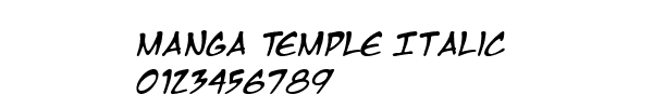 Fuente Manga Temple Italic.ttf