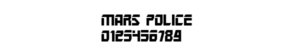 Fuente Mars Police.ttf