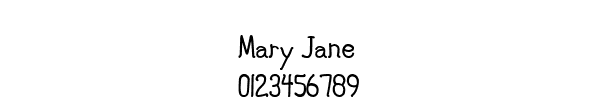 Fuente Mary Jane.ttf