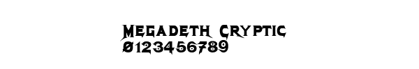Fuente Megadeth Cryptic.ttf