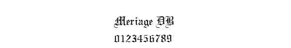 Fuente Meriage DB.ttf