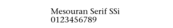 Fuente Mesouran Serif SSi.ttf