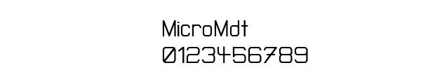 Fuente MicroMdt.ttf
