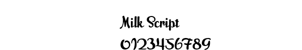 Fuente Milk Script.ttf