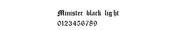 Fuente Minister black light.ttf