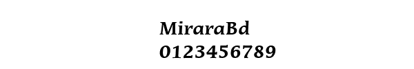 Fuente MiraraBd.ttf