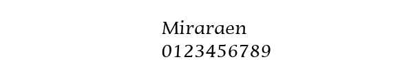 Fuente Miraraen.ttf