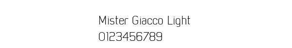 Fuente Mister Giacco Light.ttf