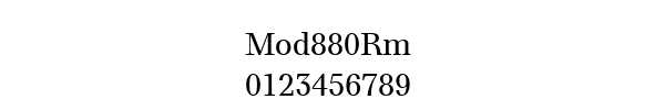 Fuente Mod880Rm.ttf