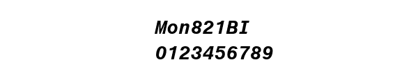 Fuente Mon821BI.ttf