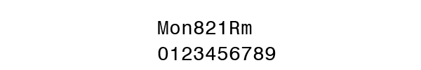 Fuente Mon821Rm.ttf