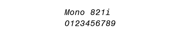 Fuente Mono 821i.ttf