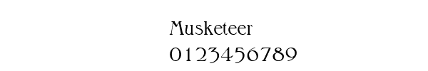 Fuente Musketeer.ttf