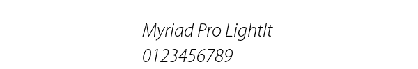 Fuente Myriad Pro LightIt.ttf