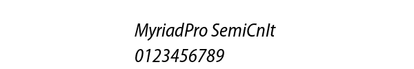 Fuente MyriadPro SemiCnIt.ttf