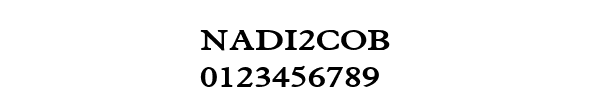 Fuente NADI2COB.TTF