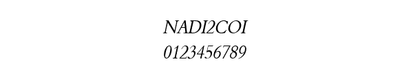 Fuente NADI2COI.TTF