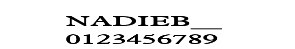 Fuente NADIEB__.TTF