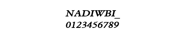 Fuente NADIWBI_.TTF