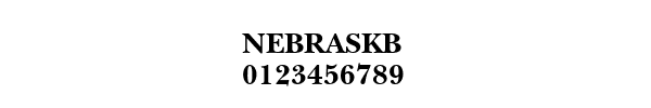 Fuente NEBRASKB.TTF