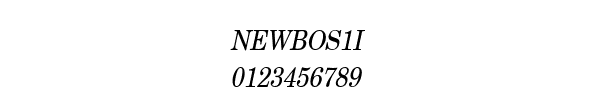 Fuente NEWBOS1I.TTF