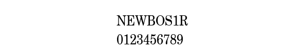 Fuente NEWBOS1R.TTF
