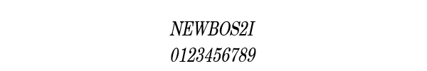 Fuente NEWBOS2I.TTF