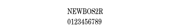 Fuente NEWBOS2R.TTF