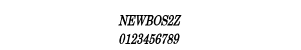 Fuente NEWBOS2Z.TTF