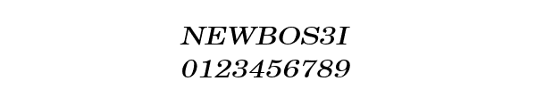 Fuente NEWBOS3I.TTF