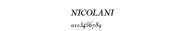 Fuente NICOLANI.TTF