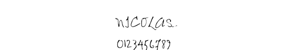 Fuente NICOLAS_.TTF