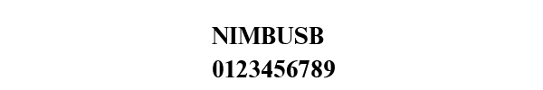 Fuente NIMBUSB.TTF