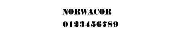 Fuente NORWACOR.TTF
