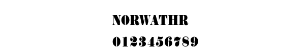 Fuente NORWATHR.TTF