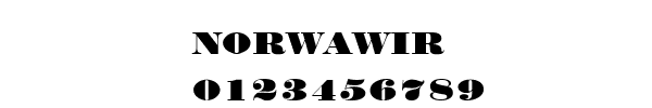 Fuente NORWAWIR.TTF