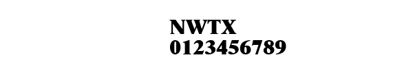 Fuente NWTX.TTF