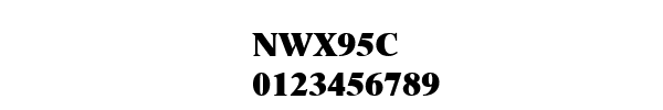 Fuente NWX95C.TTF