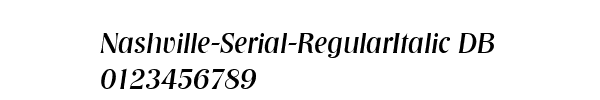 Fuente Nashville-Serial-RegularItalic DB.ttf