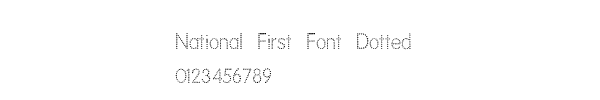 Fuente National First Font Dotted.ttf