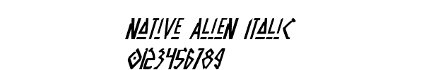 Fuente Native Alien Italic.ttf