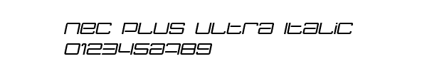Fuente Nec plus ultra Italic.ttf