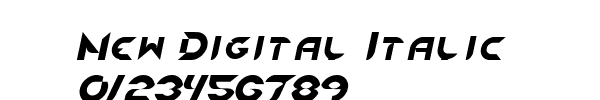 Fuente New Digital Italic.ttf