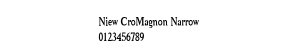 Fuente Niew CroMagnon Narrow.ttf